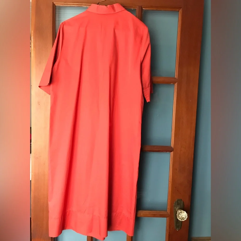 Coral Shirt Dress - Picture 6 of 9